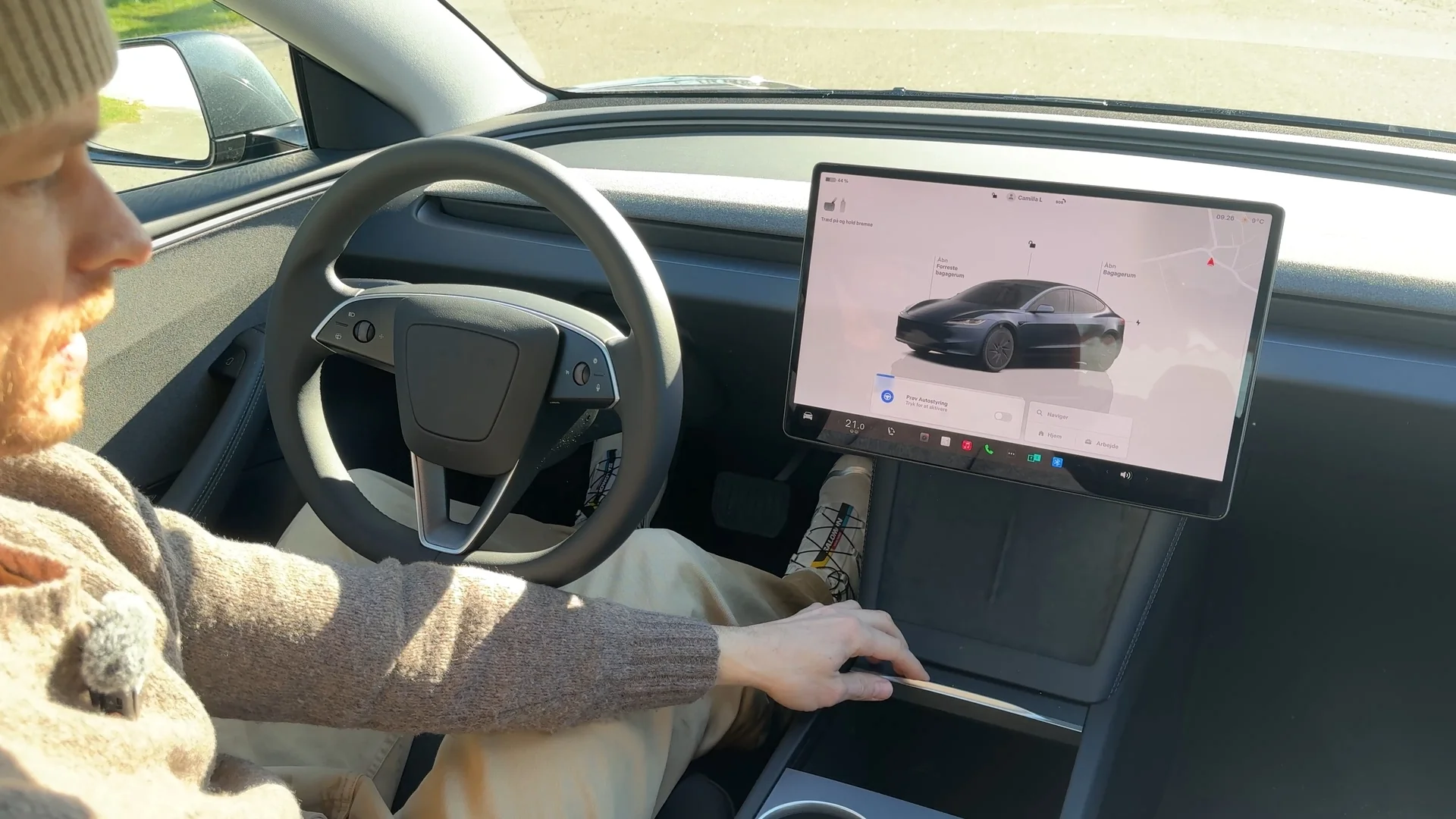 Tesla Model 3 – skærm