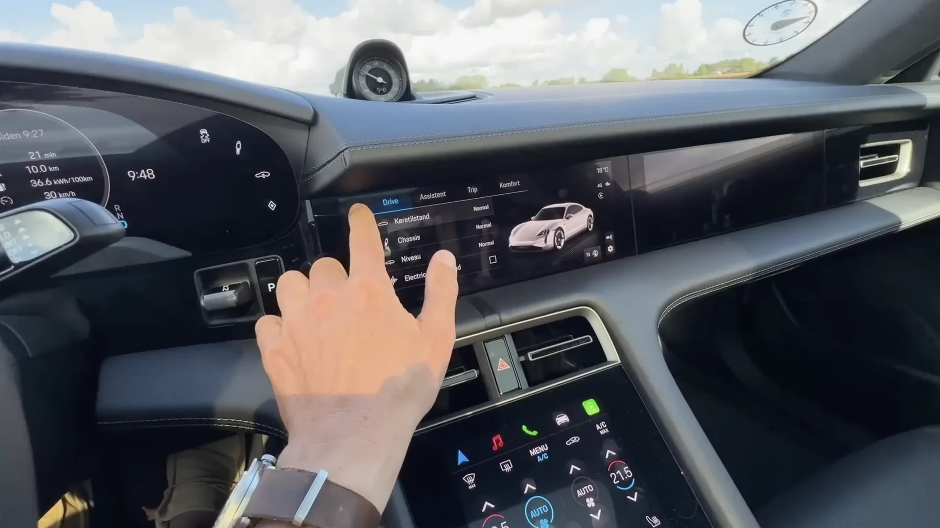 Porsche Taycan – skærm