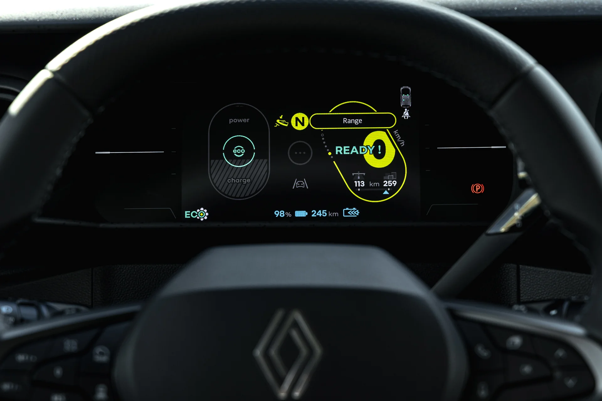 Renault Twingo E-Tech – speedometer