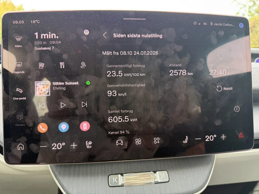 Volvo EX60 – instrumentbræt